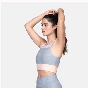 Outdoor Voices Tri-Tone Slashback Sports Bra | S